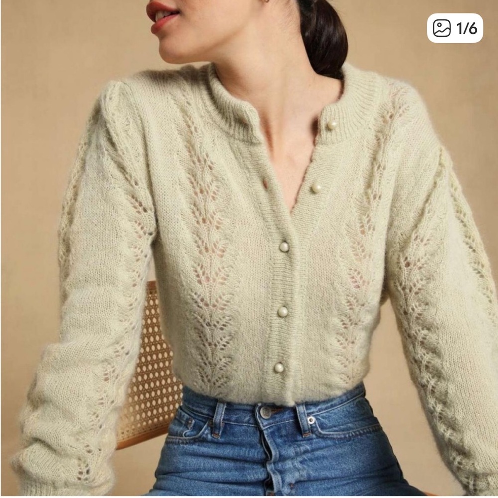 Rouje maddy cardigan- green, size 36